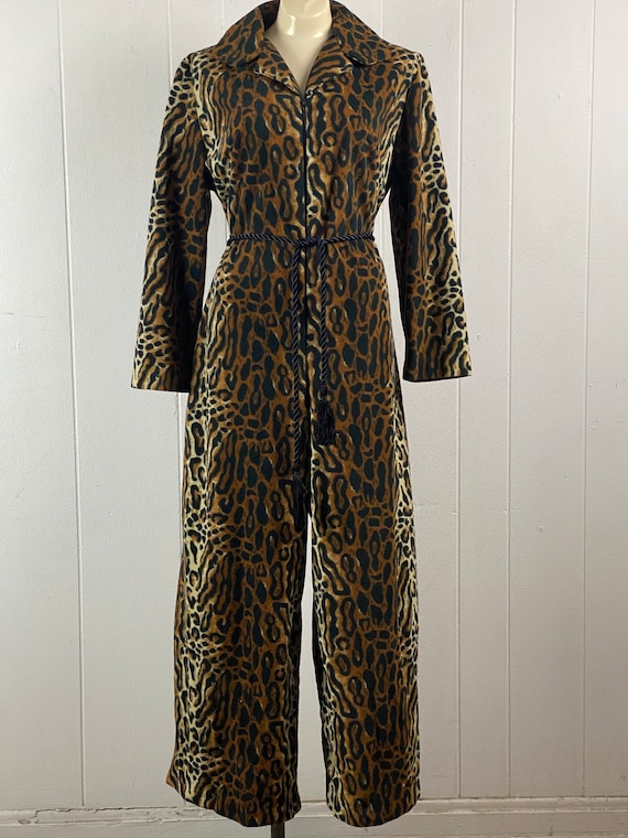 Vintage jumpsuit, size large, 1970s jumpsuit, Che… - image 2