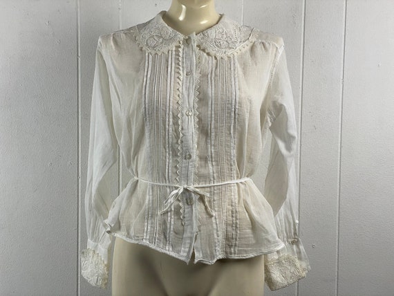 Vintage blouse, size large, 1920s blouse, Edwardi… - image 1