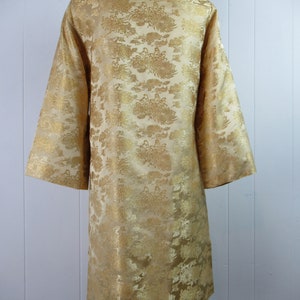 Vintage jacket, Asian jacket, silk brocade jacket, gold jacket, 1960s jacket, vintage clothing, size medium image 6
