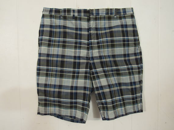 Vintage shorts, 1960s shorts, plaid shorts, Bermud