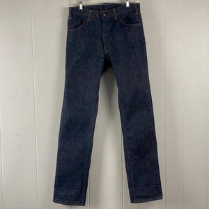 Vintage jeans, size 32 X 34, dark wash, JCPenneys jeans, 1960s jeans, vintage pants, vintage denim, denim jeans, vintage clothing, NOS