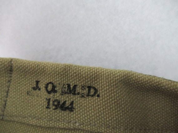 Vintage bag, small bag, 1940s bag, Army bag, canv… - image 7