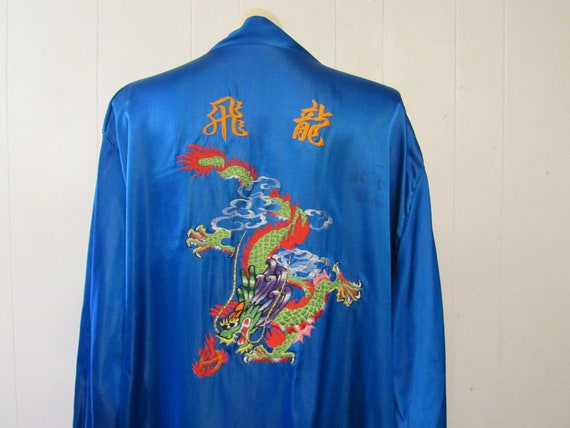 Vintage robe, Asian robe, silk robe, embroidered r