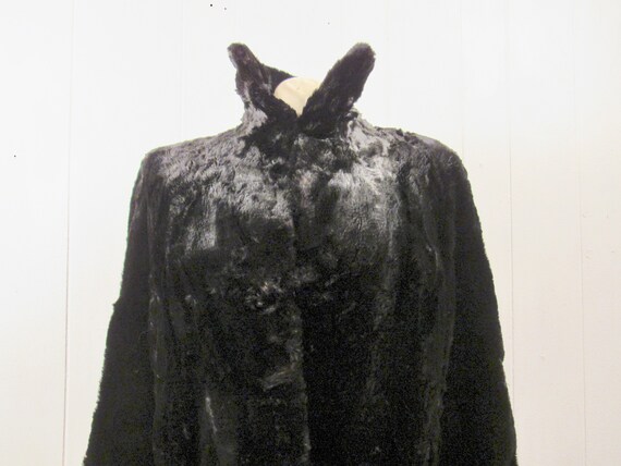 Vintage cape, 1940s cape, fur cape, sheared beave… - image 2