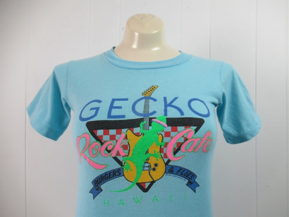 Vintage T Shirt, 1980s T Shirt, Gecko Rock Cafe, Hawaiian T Shirt, Vintage Clothing, Size Small - Etsy Vintage T Shirt, 1980s T Shirt, Gecko Rock Cafe, Hawaiian T Shirt, Vintage Clothing, Size Small - Etsy