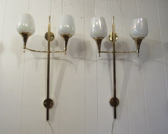 Vintage lighting, Brass lamps, modern lamps, wall sconces, mid century lighting, 1960s light