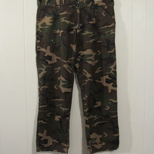 Vintage pants, 1970s pants, Camo pants, hunting pants, camouflage pants, vintage clothing, 41 x 30