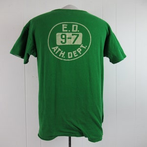 Vintage t shirt, reversible t shirt, school t shirt, E.D. Athletic Dept, 1950s t shirt, East Detroit, vintage clothing, size large
