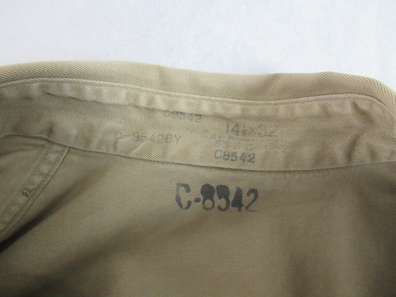 Vintage shirt, military shirt, 1940s shirt, Army … - image 8