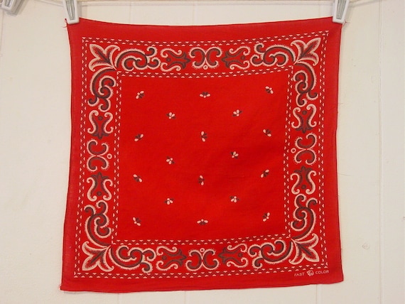 1950s red bandana, elephant workwear, Fast Color B