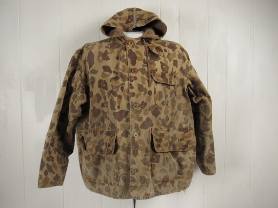 Vintage jacket, 1940s jacket, camo hunting jacket,