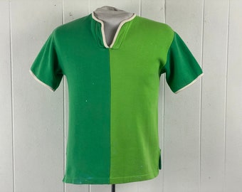 Vintage sweatshirt, maat medium, sweatshirt uit de jaren 60, sweatshirt met kleurblokken, groen sweatshirt, vintage t-shirt, vintage kleding
