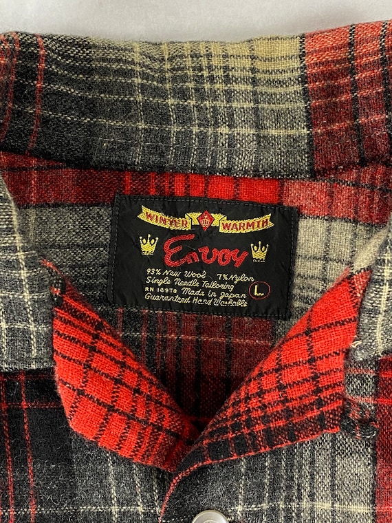 Vintage Shirt, Size Large, 1960s Shirt, Shadow Plaid Shirt Vintage Shirt, Size Large, 1960s Shirt, Shadow Plaid Shirt