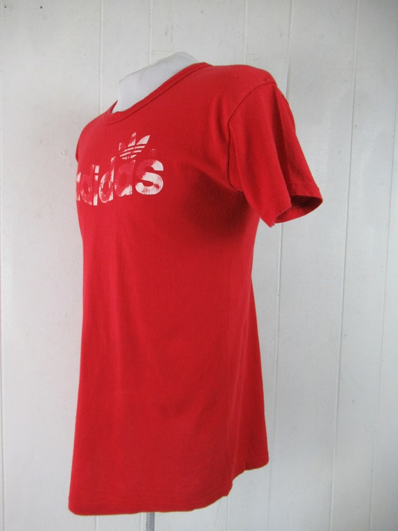 Vintage t shirt, Adidas t shirt, 1970s t shirt, r… - image 3