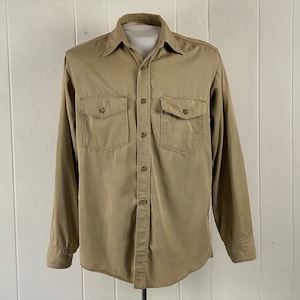 Vintage shirt, size medium, work shirt, 1960s shirt, cotton work shirt, distressed shirt, Dickies shirt, workwear, vintage clothing
