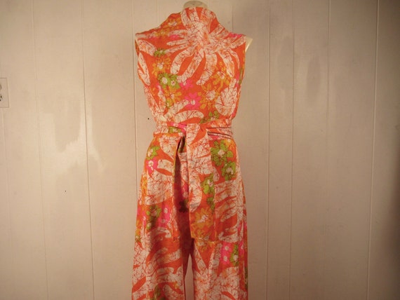Vintage jumpsuit, S, Hawaiian jumpsuit, 1960s jump