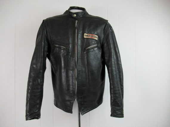 Vintage motorcycle jacket, leather jacket, cafe ra