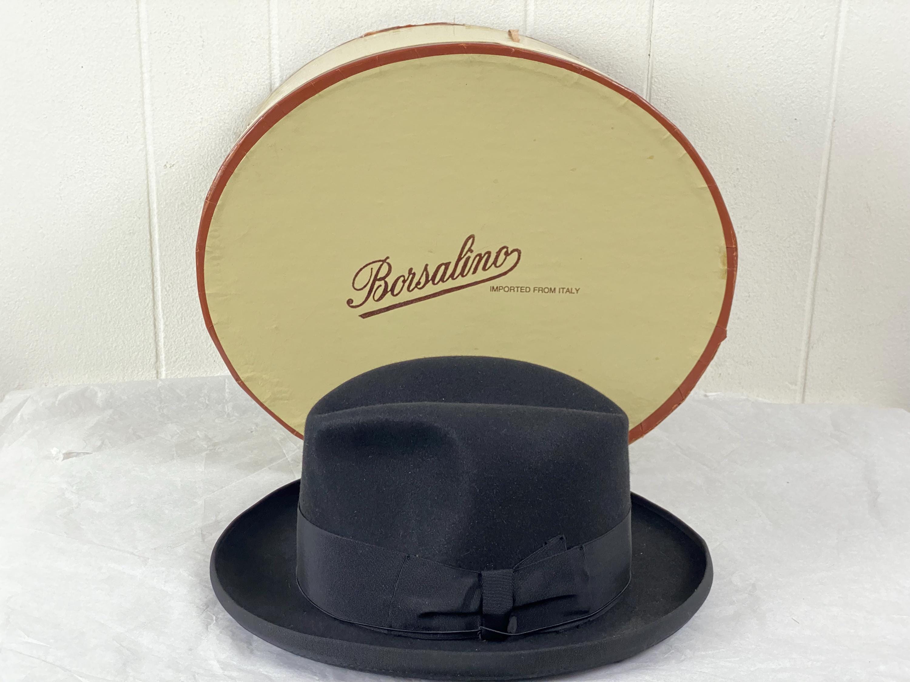 Vintage Borsalino, Size 7 1/4, Vintage Homburg Hat, 1980s Vintage Borsalino, Size 7 1/4, Vintage Homburg Hat, 1980s