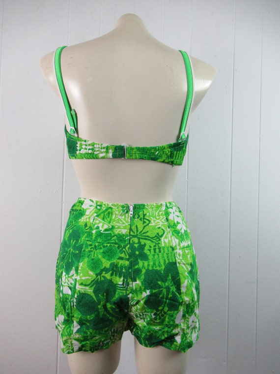 Vintage swimsuit, vintage bikini, 1960s 2 piece b… - image 4