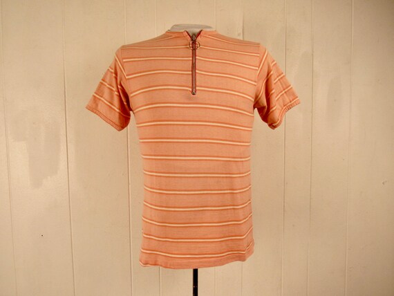 Vintage t shirt, M, 1960s shirt, ring zipper shirt