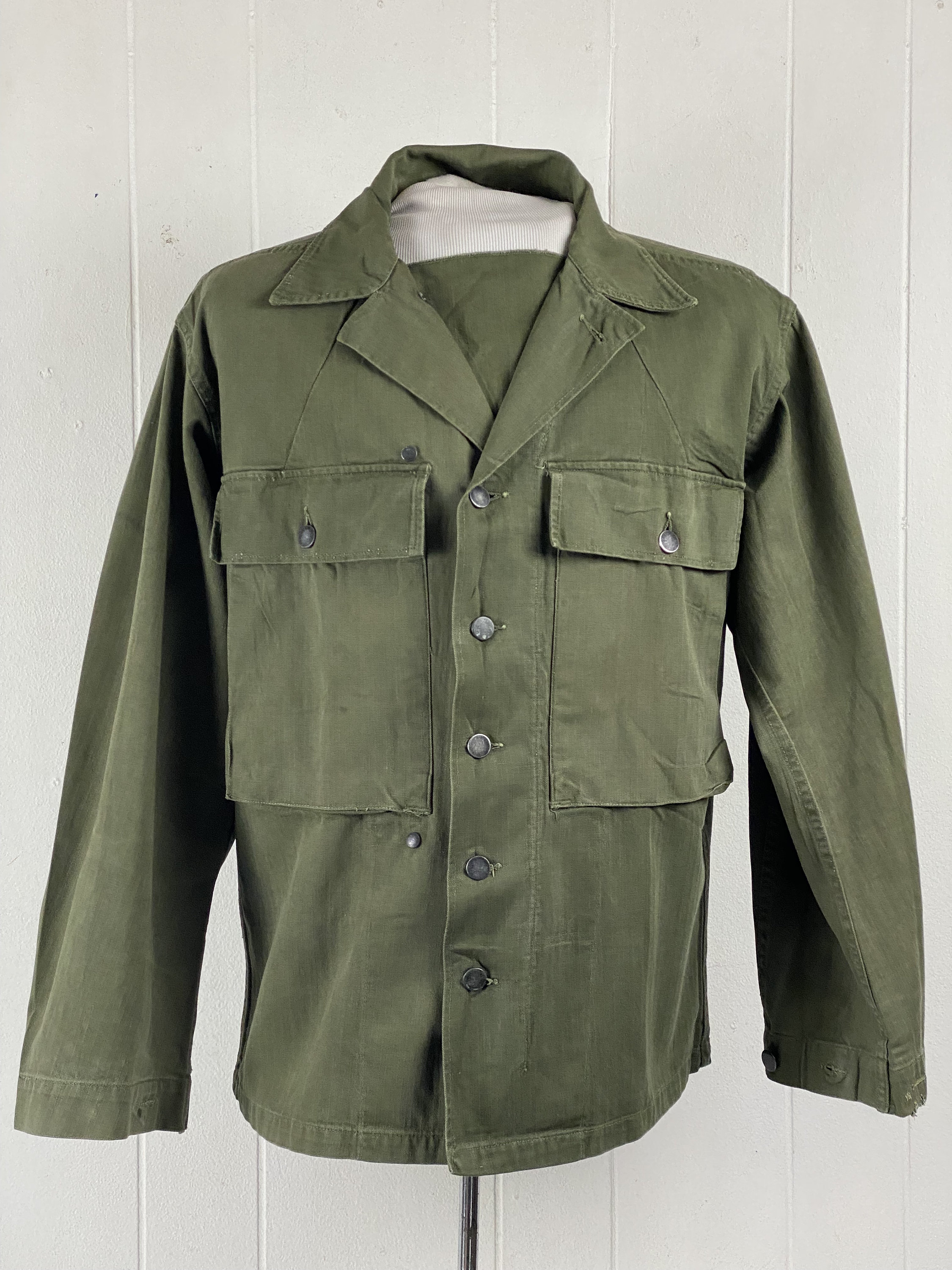 Vintage Jacket, Size Medium, 1940s Jacket, HBT Jacket, Army