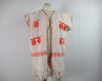 Vintage vest, ethnic vest, cotton vest, bohemian vest, boho, vintage clothing, size medium