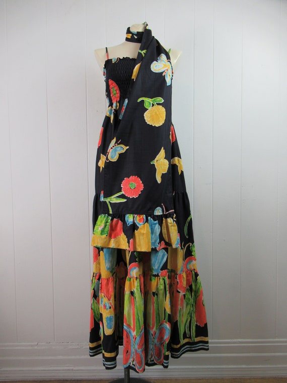 Vintage dress, 1970s dress, butterfly dress, summ… - image 6