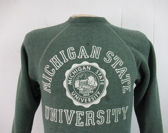 Vintage Michigan State Spartans Sweatshirt M/L 1988 Rose