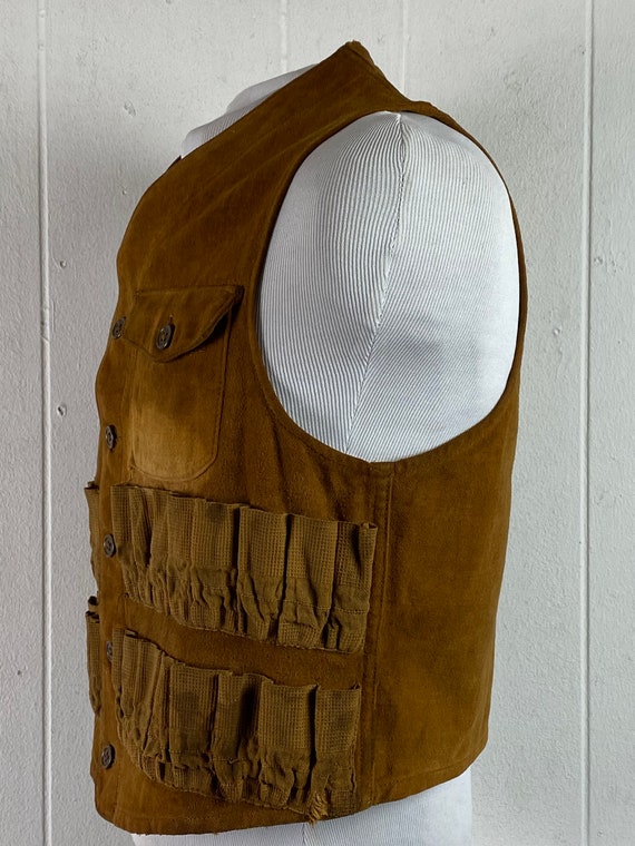 Vintage vest, 1930s vest, Moleskin vest, hunting … - image 4