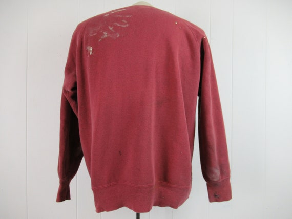 Vintage sweatshirt, light Burgundy, painter's swe… - image 5