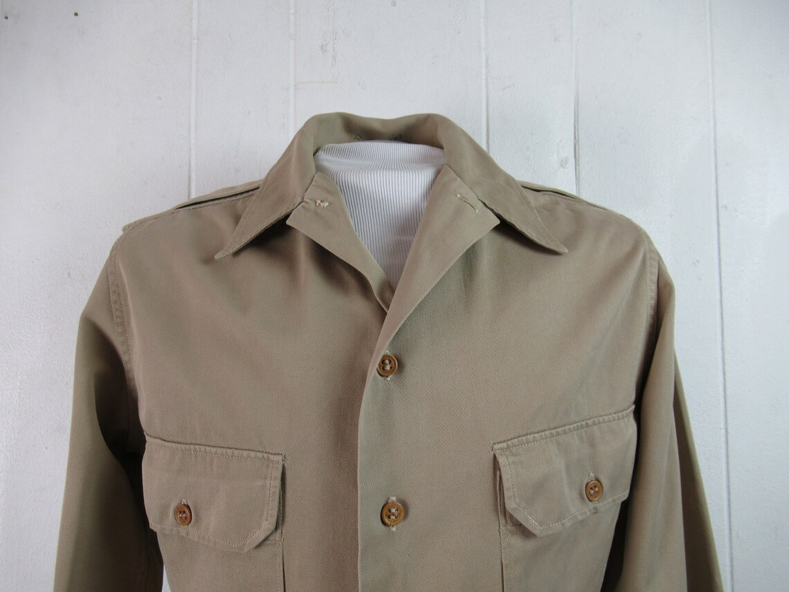 Vintage Shirt 1940s Shirt Military Shirt WWII Shirt U.S. Etsy