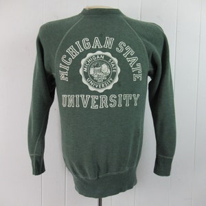 Vintage sweatshirt, Michigan State University, 1960s sweatshirt, college sweatshirt, vintage clothing, size medium