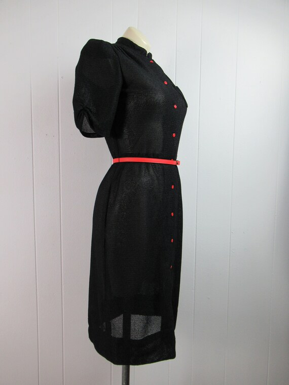 Vintage dress, 1970s dress, black and red dress, … - image 5