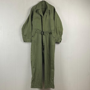 Vintage coveralls, size 40, 1940s coveralls, mechanic coveralls, U.S. military coveralls, 1942 HBT, vintage workwear, vintage clothing, NOS