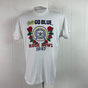 Vintage t shirt, 1980s t shirt, Michigan t shirt, Rose Bowl t shirt, Go Blue t shirt, 1987 Rose Bowl t shirt, vintage clothing, size XL