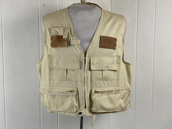 Vintage vest, size large, fishing vest, 1960s vest, cotton vest, fly fishing vest, Seaway Fishing Vest, vintage clothing
