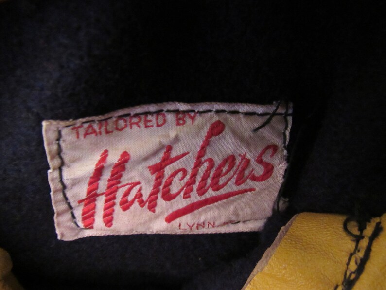 Vintage jacket 1940s jacket medium wool /& leather jacket vintage clothing 1940s car coat Sea Raiders