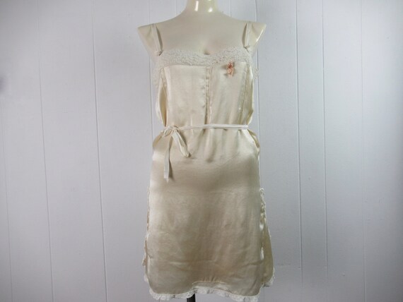 Vintage camisole, 1920s lingerie, silk body suit,