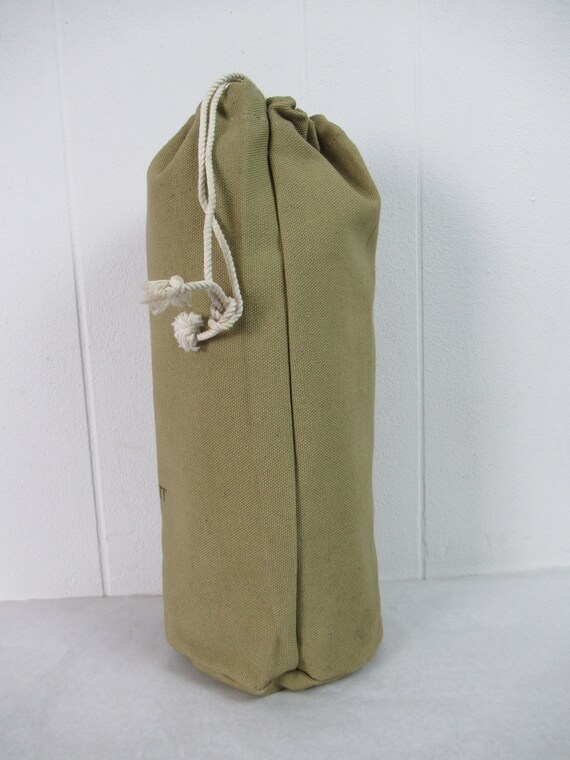 Vintage Bag, Small Bag, 1940s Bag, Army Bag, Canvas Bag