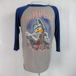 Vintage-t-Shirt, 1980er Jahre t Shirt, blau Oyster Kult, Rock und Roll-t-Shirt, Konzert Tour Shirt, Vintage Kleidung, Größe groß