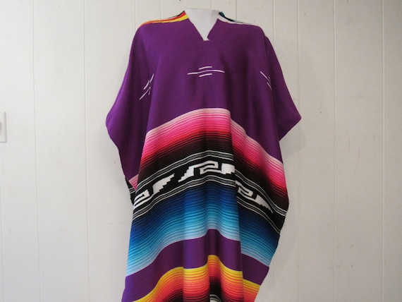 Vintage poncho, Mexican poncho, Serape Saltillo, … - image 1