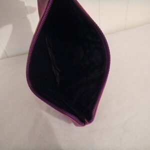 Vintage purse, vintage clutch, purple leather purse, 1980s purse, disco purse, vintage clothing image 4