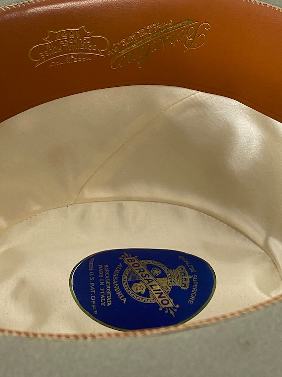 Vintage hat, size 7 , Borsalino hat, Homburg hat,… - image 9