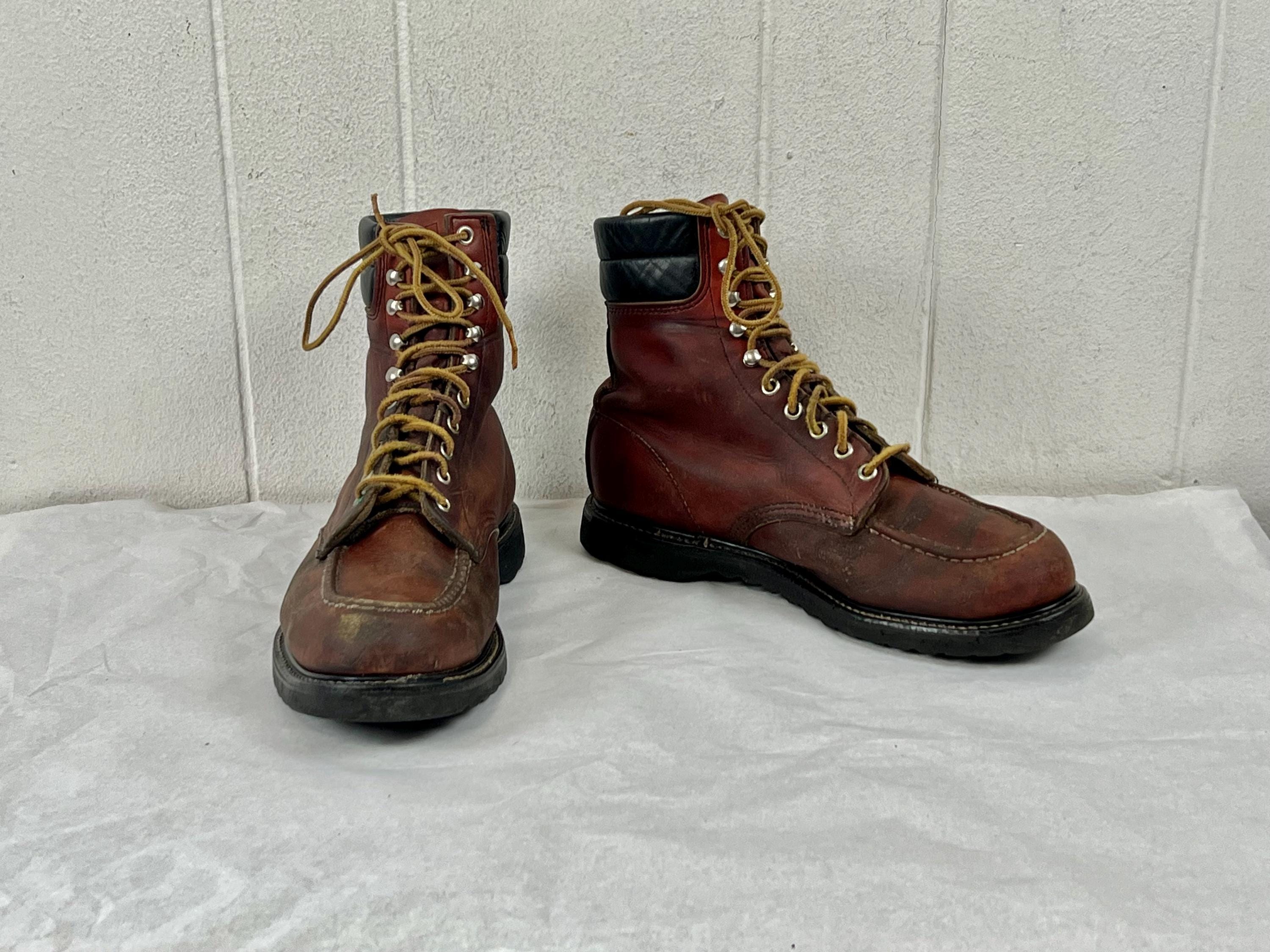RED WING ブラック ワークブーツ　ビンテージ Vintage red wing boots - Etsy 日本