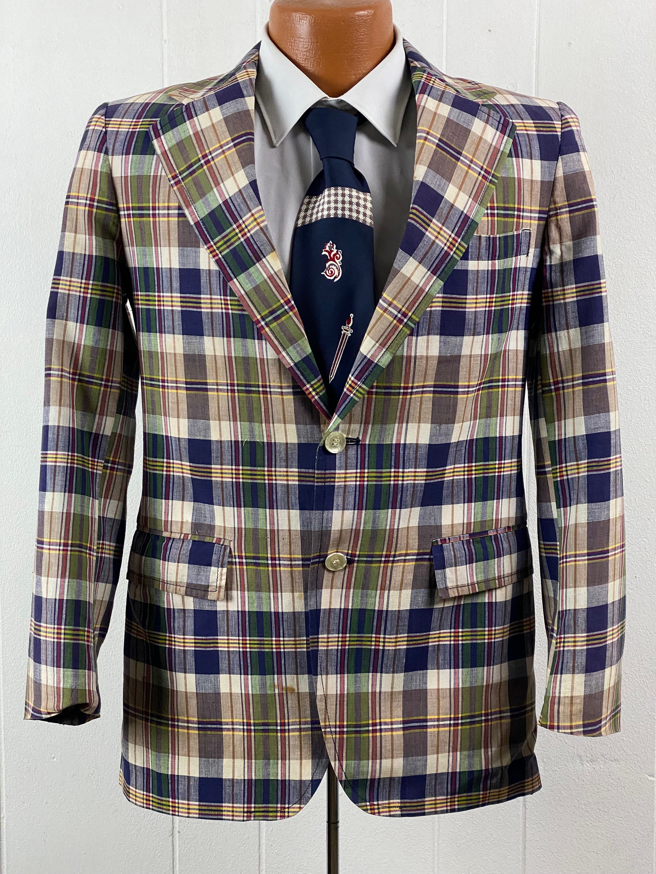 Vintage Jacket Size Small Madras Plaid Jacket 1960s Jacket - Etsy