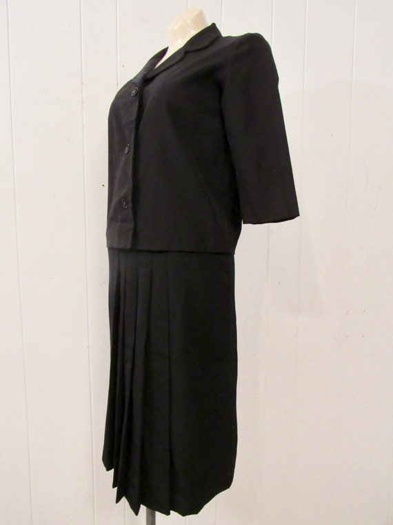 Vintage suit, 1960s suit, women's suit, black sui… - image 3