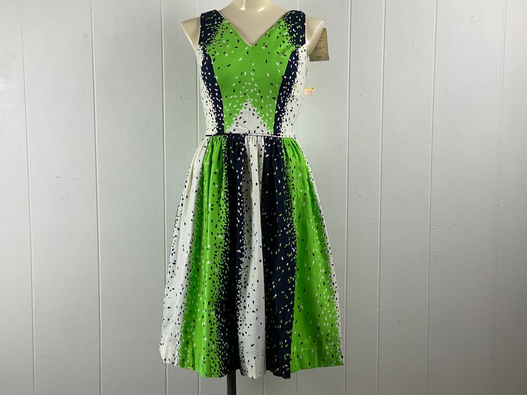 Vintage Dress 1950s Dress Confetti Dress Cotton Dress Etsy