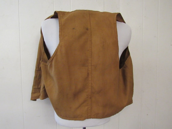Vintage hunting vest, hunting vest, brown duck ve… - image 6