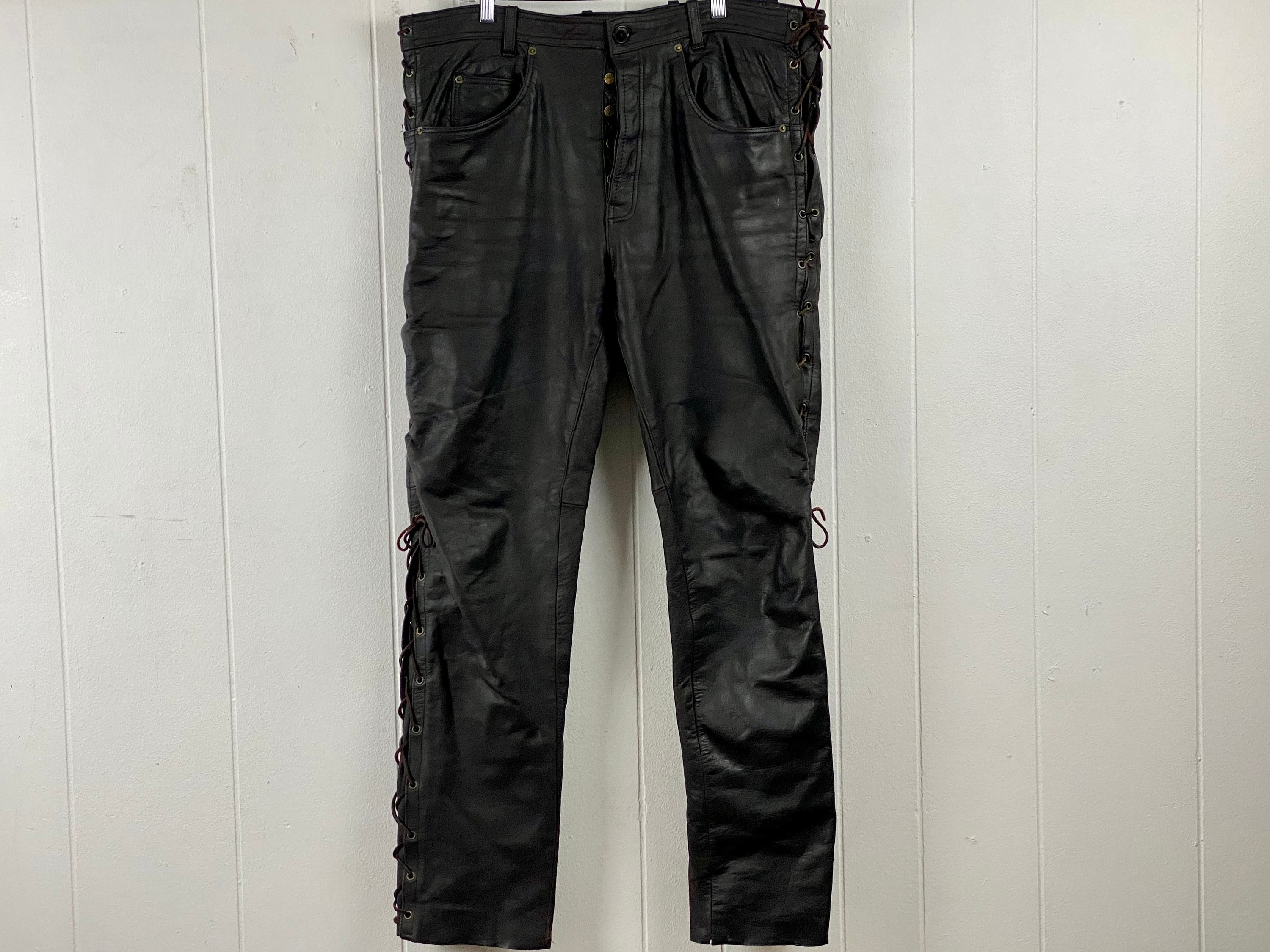 Buy Vintage Motorcycle Pants, Size 40, Leather Pants, Black Leather Pants, 1980s Motorcycle Pants, Biker Pants, Vintage Clothing, 40 X 34.5 Online in India - Etsy Buy Vintage Motorcycle Pants, Size 40, Leather Pants, Black Leather Pants, 1980s Motorcycle Pants, Biker Pants, Vintage Clothing, 40 X 34.5 Online in India - Etsy