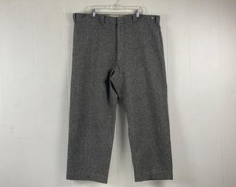 Vintage 50s LL Bean Wool Hunting Pants: Adirondack Plaid, Size